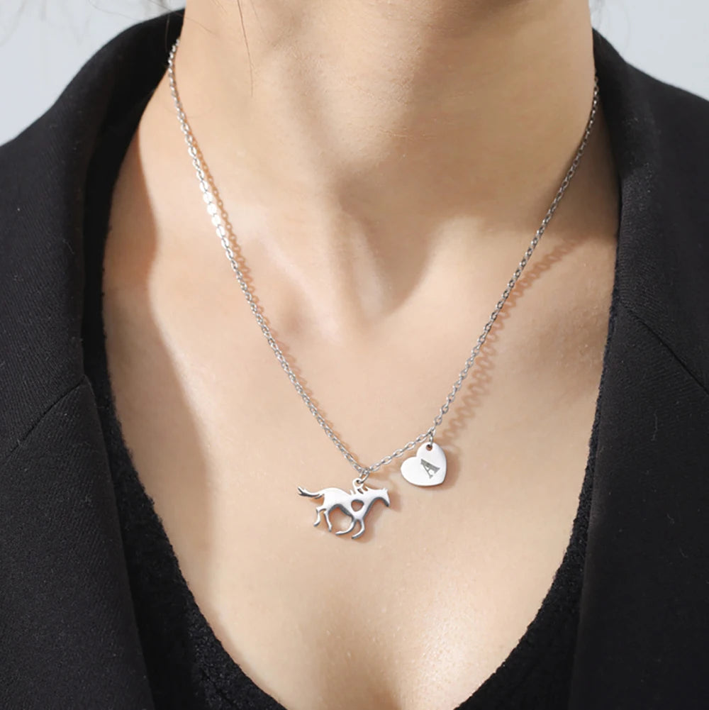 Fashionable Horse Heart Necklace