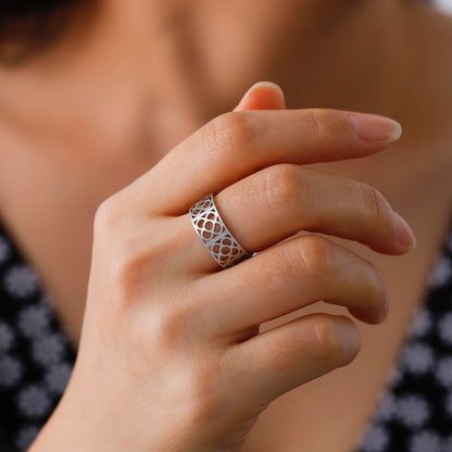 Square Flower Jewelry Ring