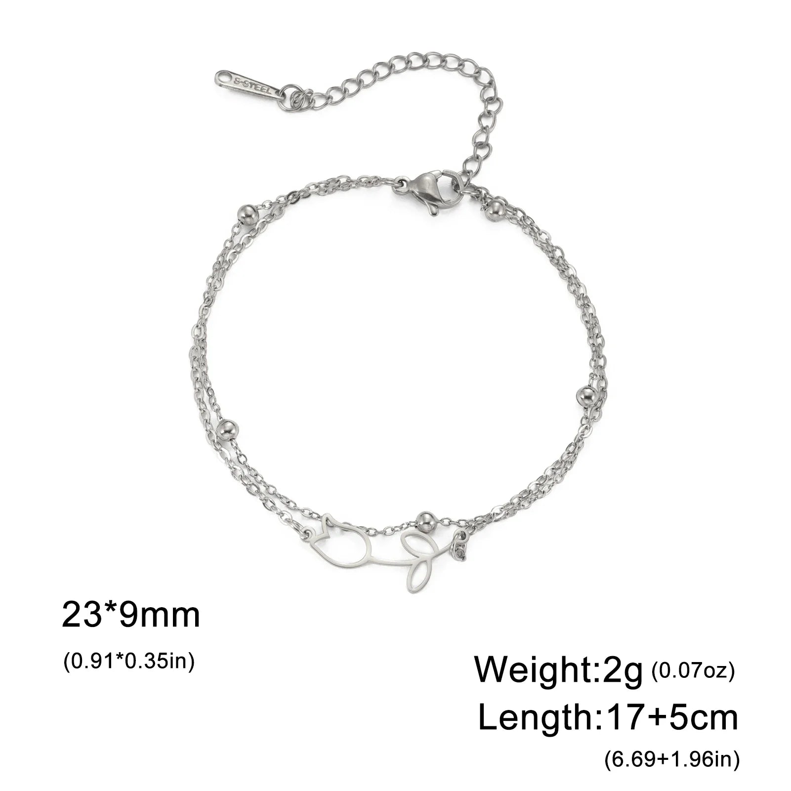 Stainless Steel Tulip Bracelet