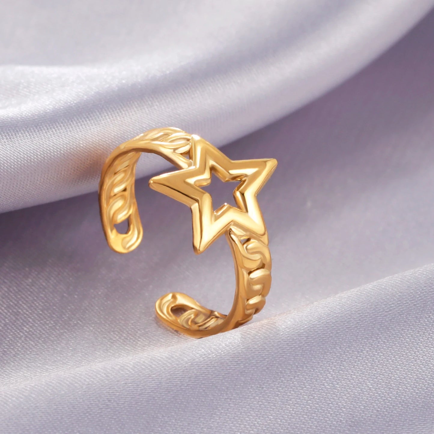 Stainless Steel Star Rings