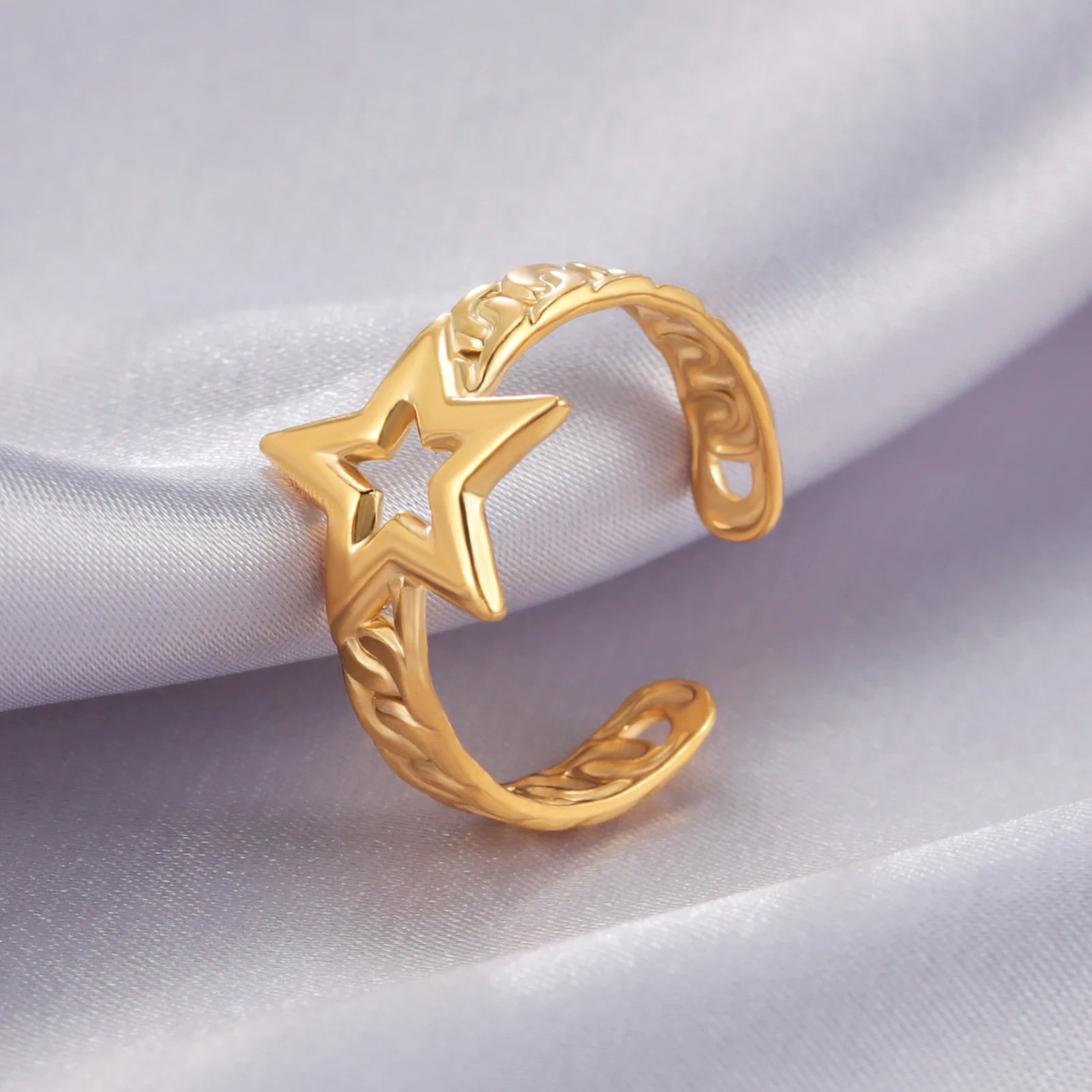 Stainless Steel Star Rings