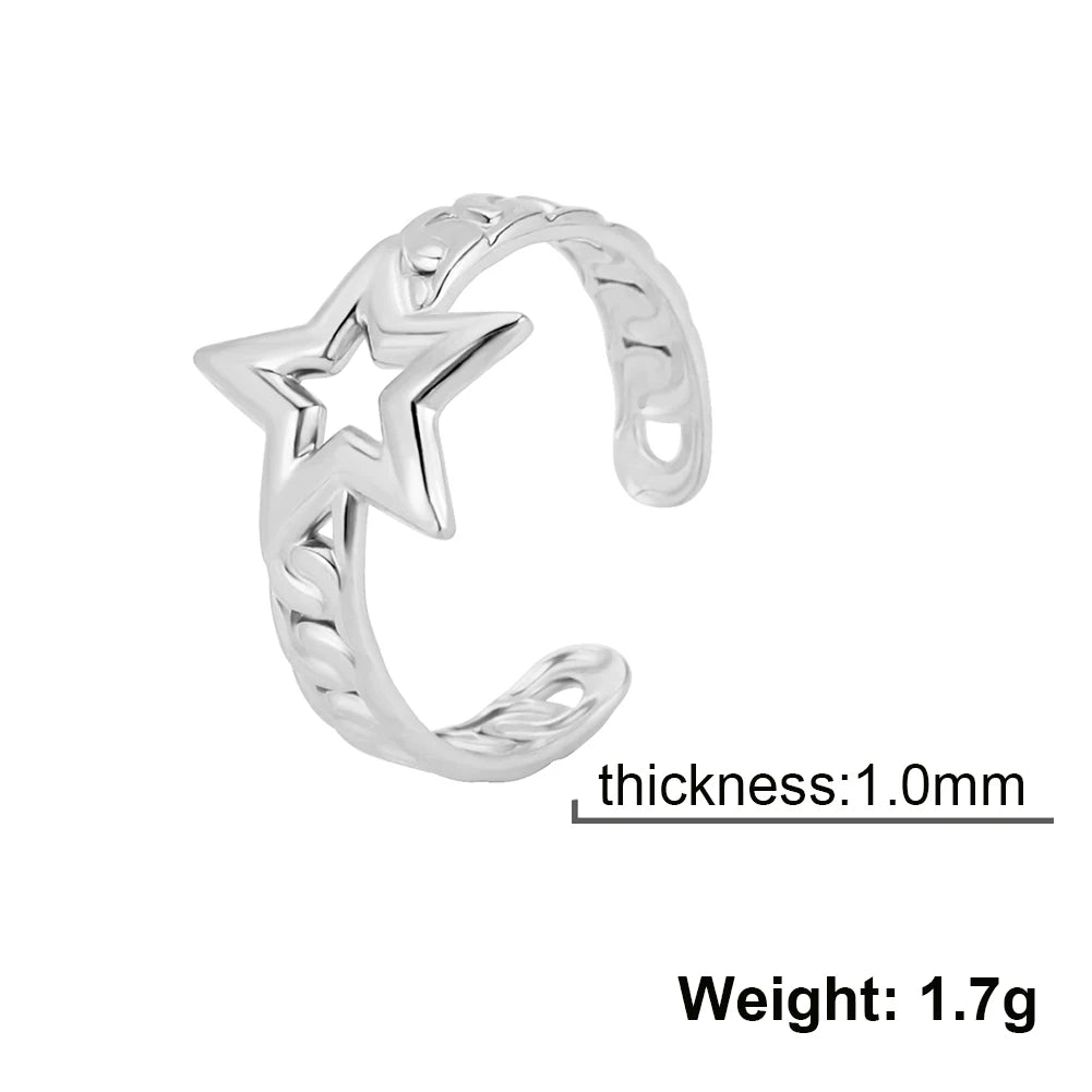 Stainless Steel Star Rings