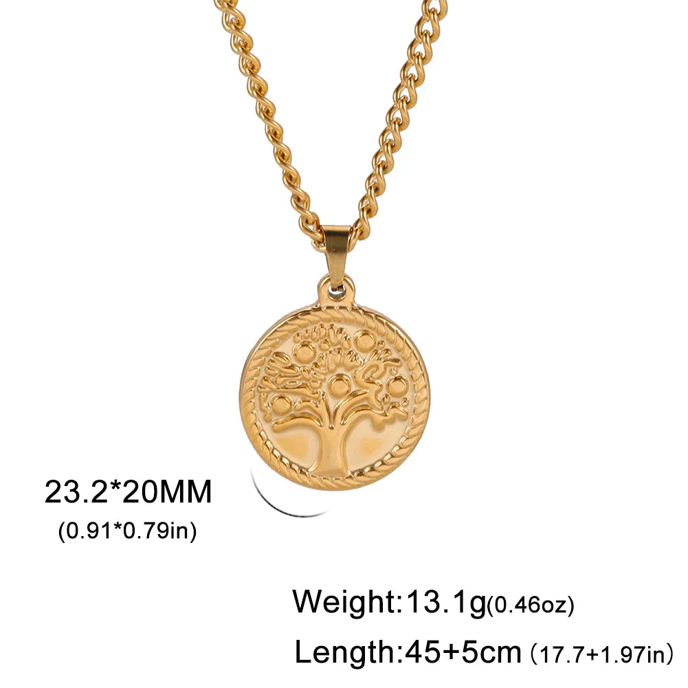 Tree of Life Round Chain