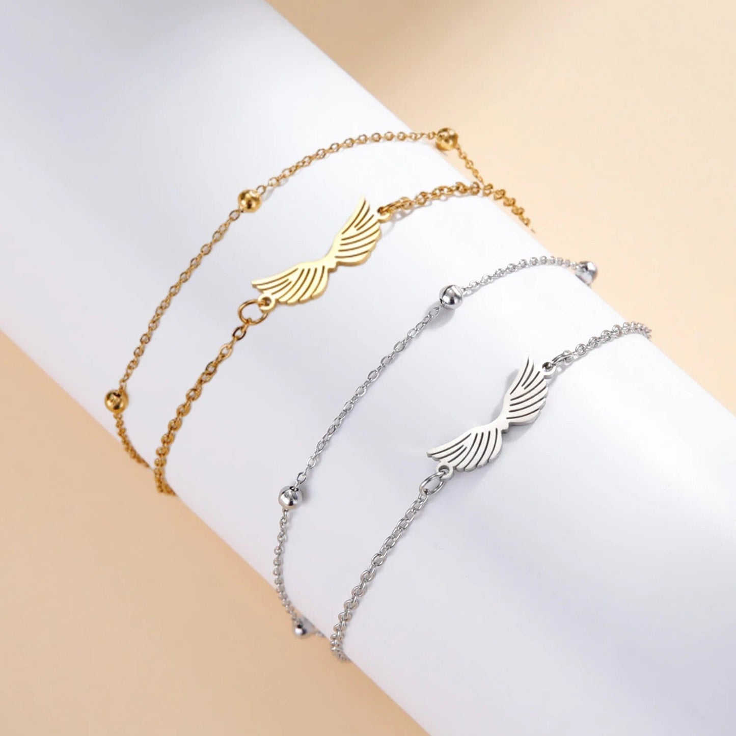 Gold Angel Wing Bracelet