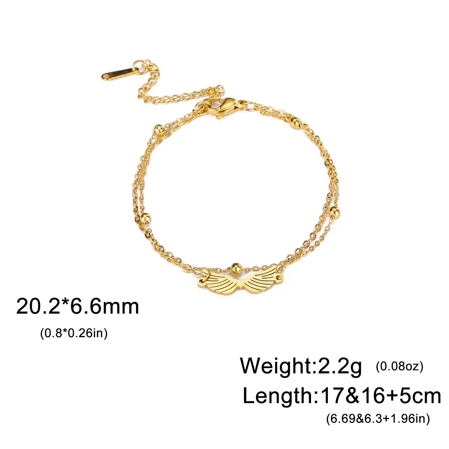 Gold Angel Wing Bracelet