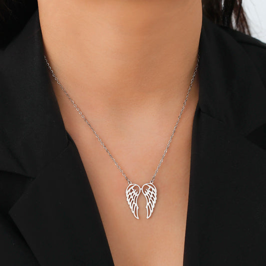 Stainless Steel Angel Wings Choker