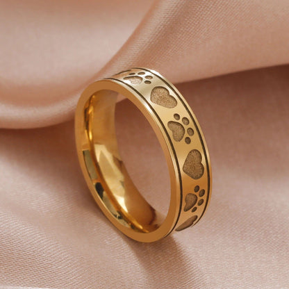 Women Matte Gold Color Rings 
