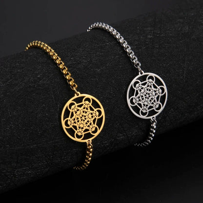 Sacred Geometry Box Chain Bracelet