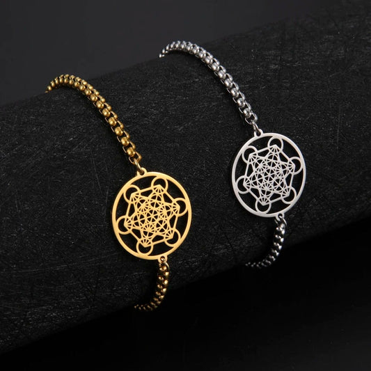 Sacred Geometry Box Chain Bracelet