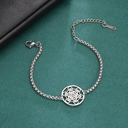 Sacred Geometry Box Chain Bracelet