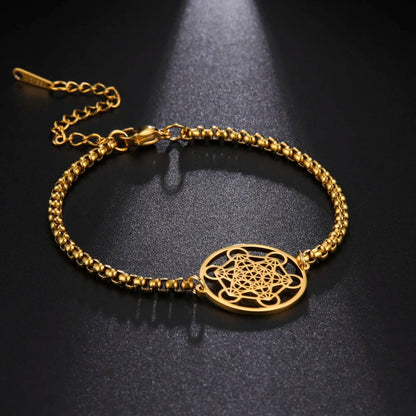 Sacred Geometry Box Chain Bracelet