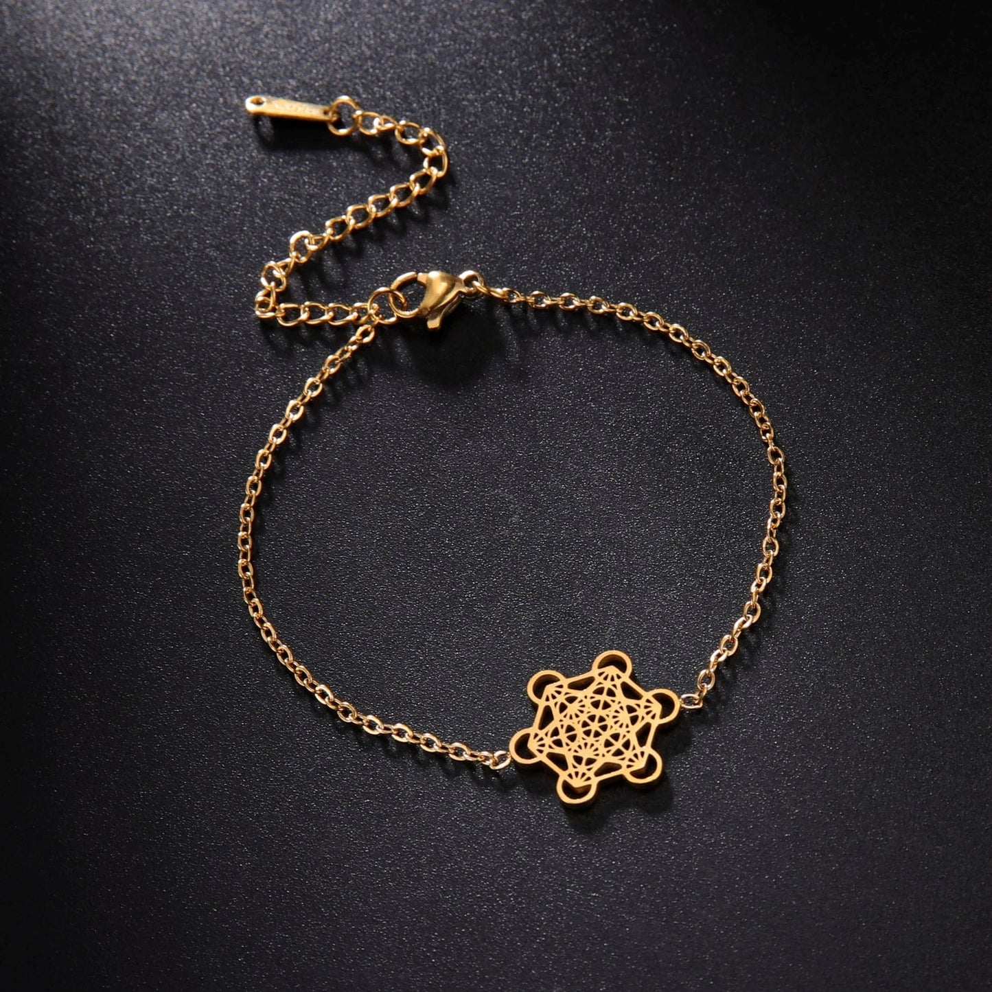 Sacred Geometry Box Chain Bracelet