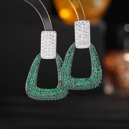 Designer Inlaid Exaggerate Earrings