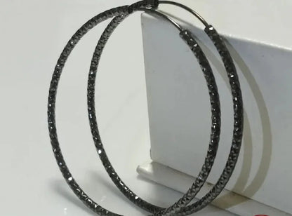 Large Circle Silver Hoops