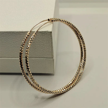 Large Circle Silver Hoops