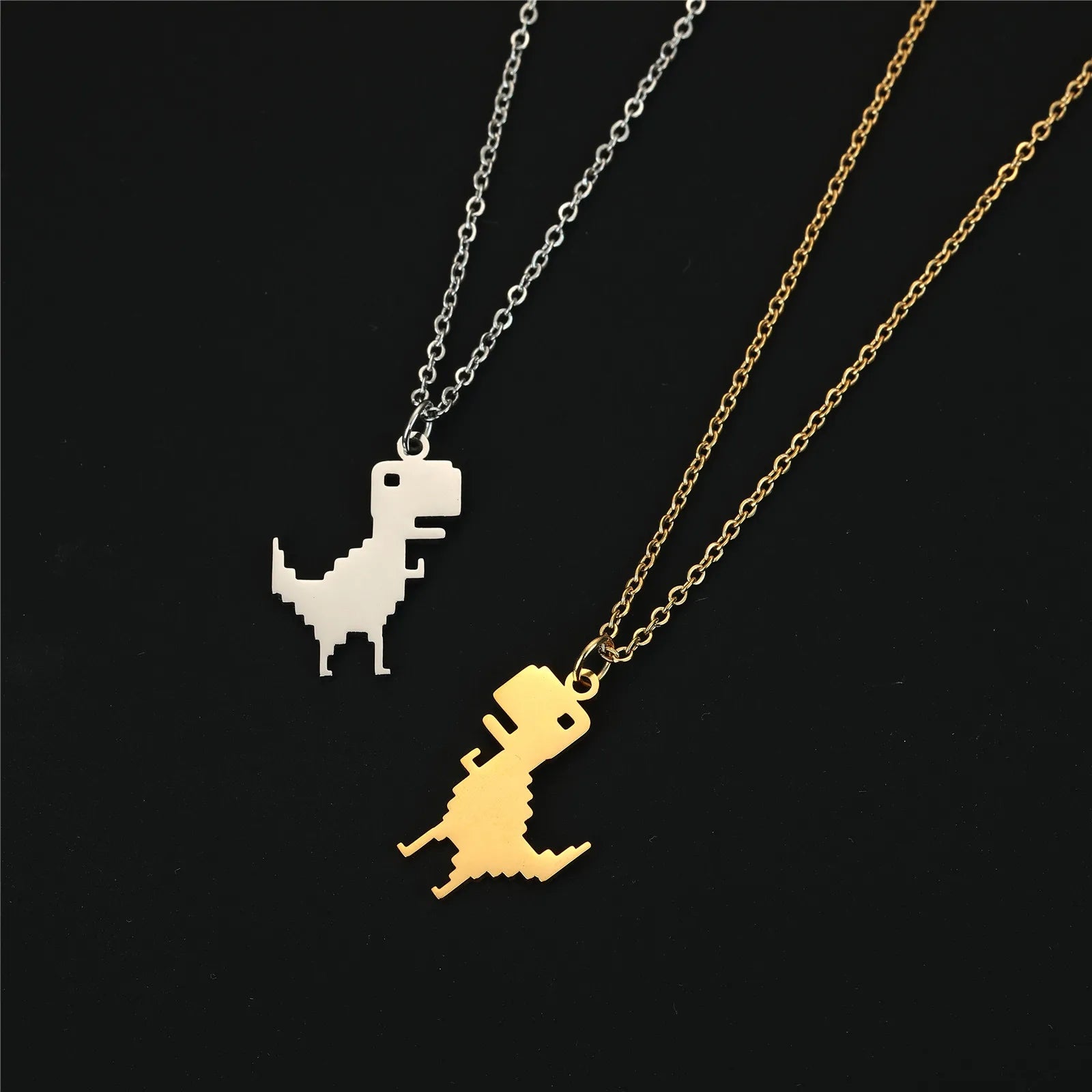 Mosaic Dinosaur Necklace