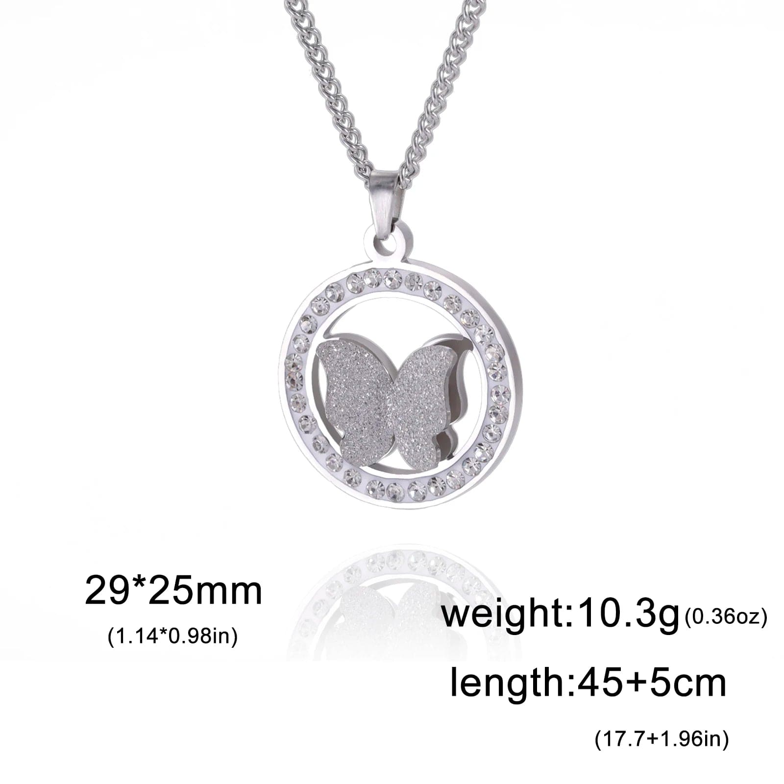 Gold Zircon Butterfly Necklace Women