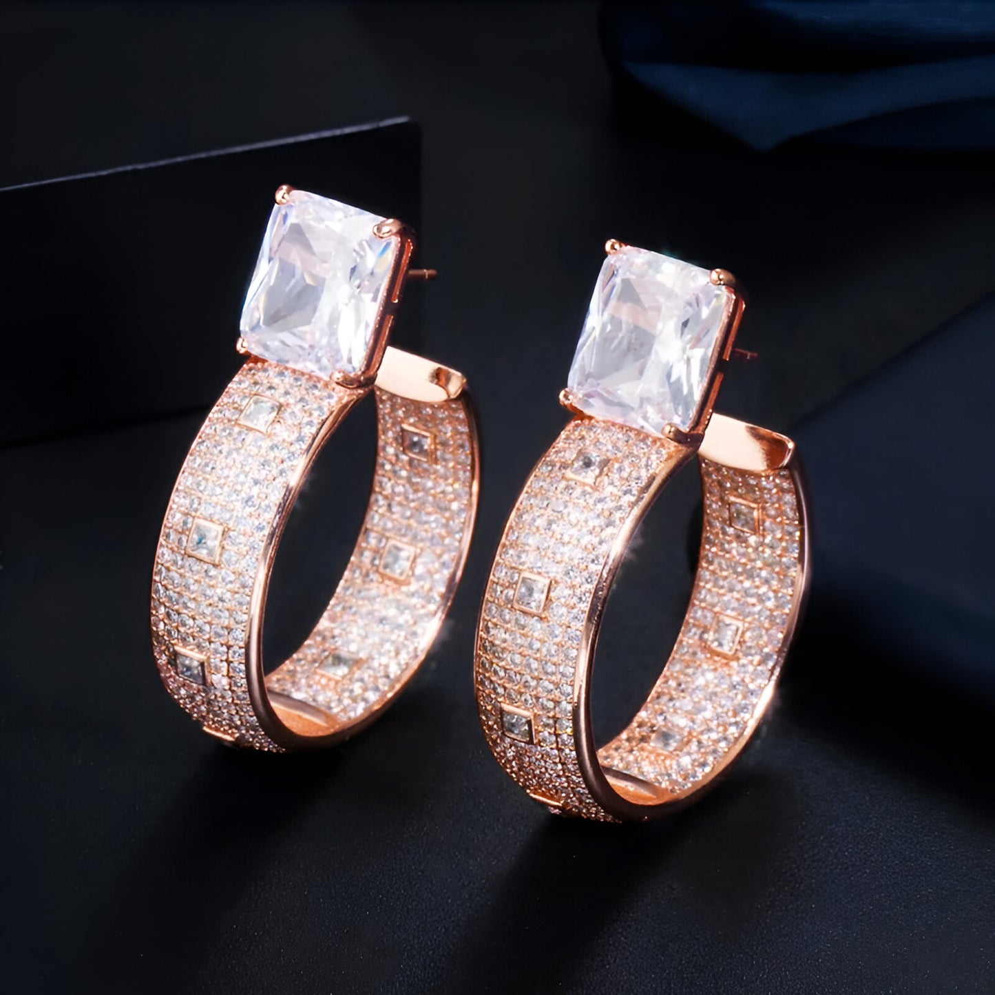 Cubic Zirconia Pave Circle Round Earring - JR NEST