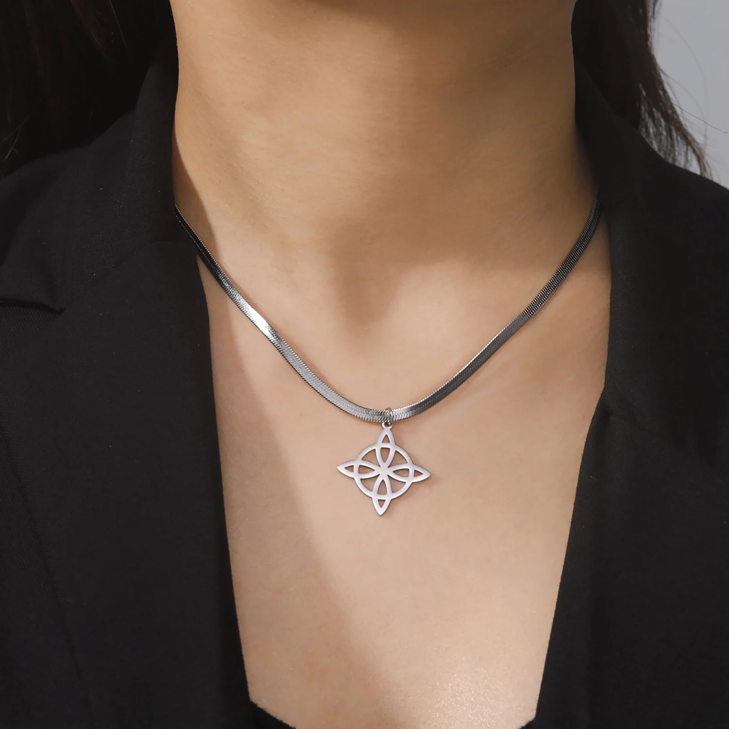 Wicca Knot Amulet Necklace