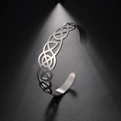 Vintage Stainless Steel Celtic Cuffs