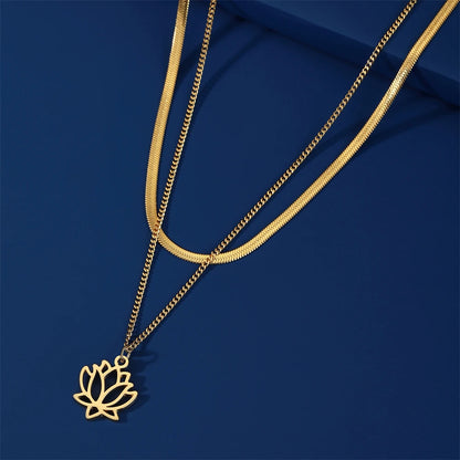  Flower Pendant Necklace