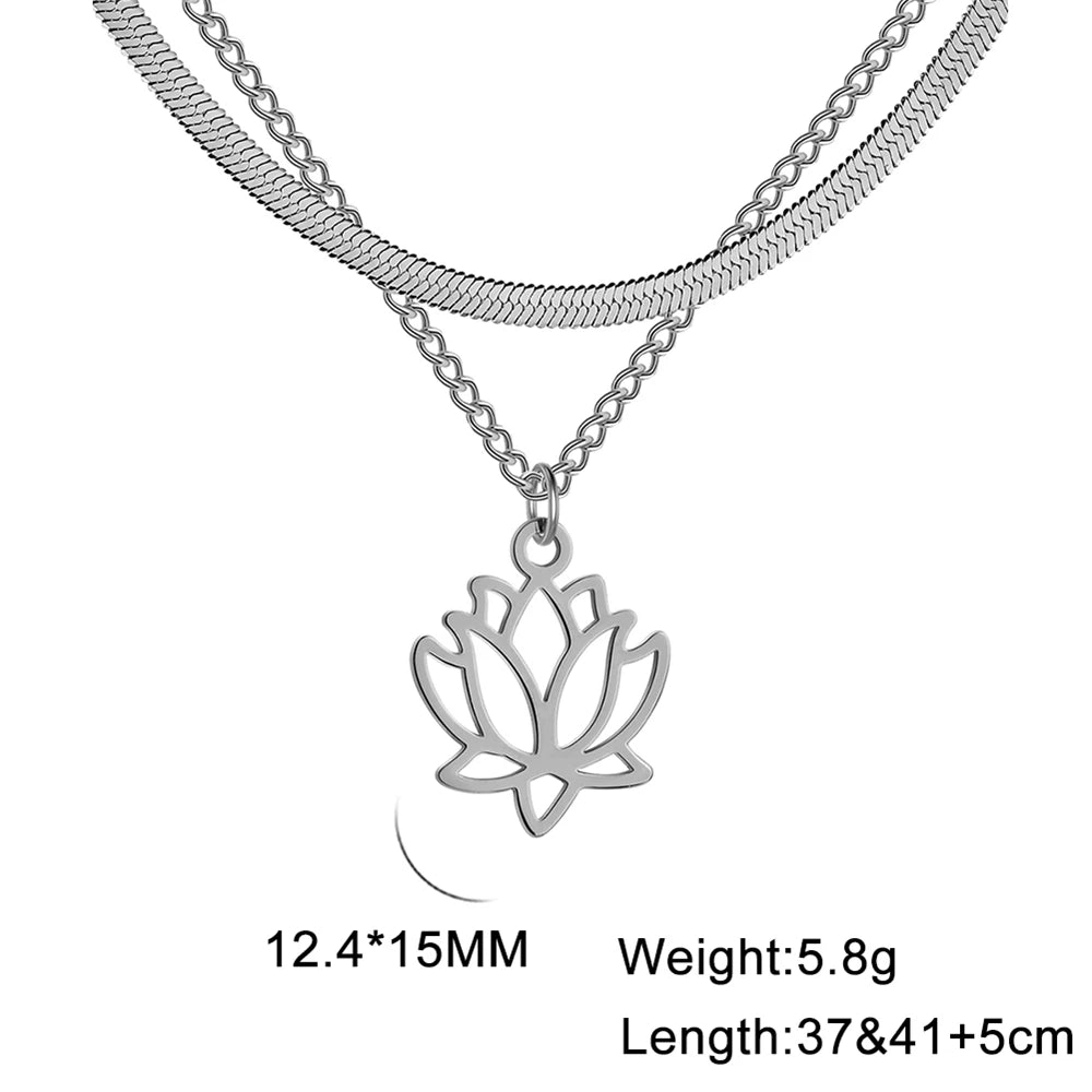  Flower Pendant Necklace