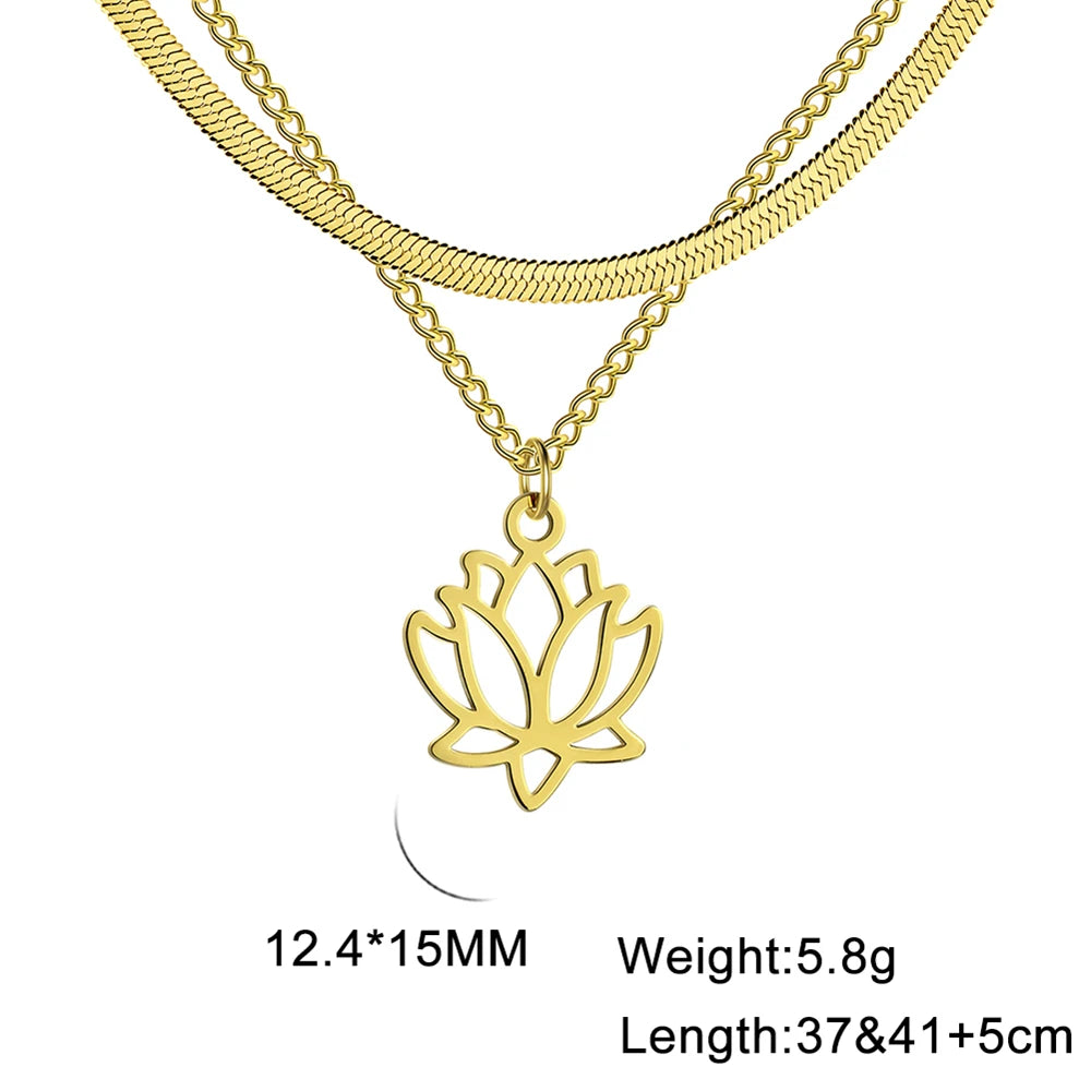  Flower Pendant Necklace