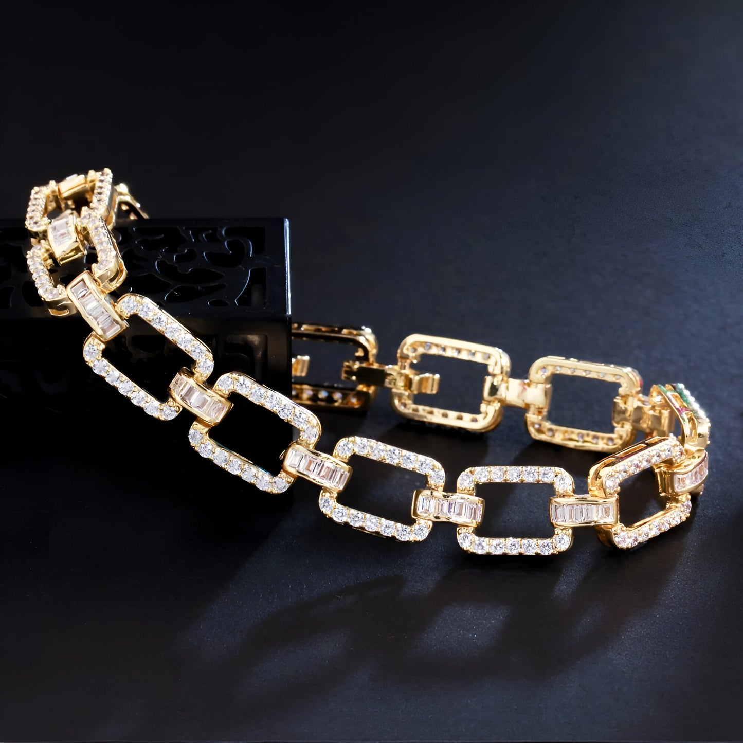 Bling Micro Pave Chain Bracelet - JR NEST