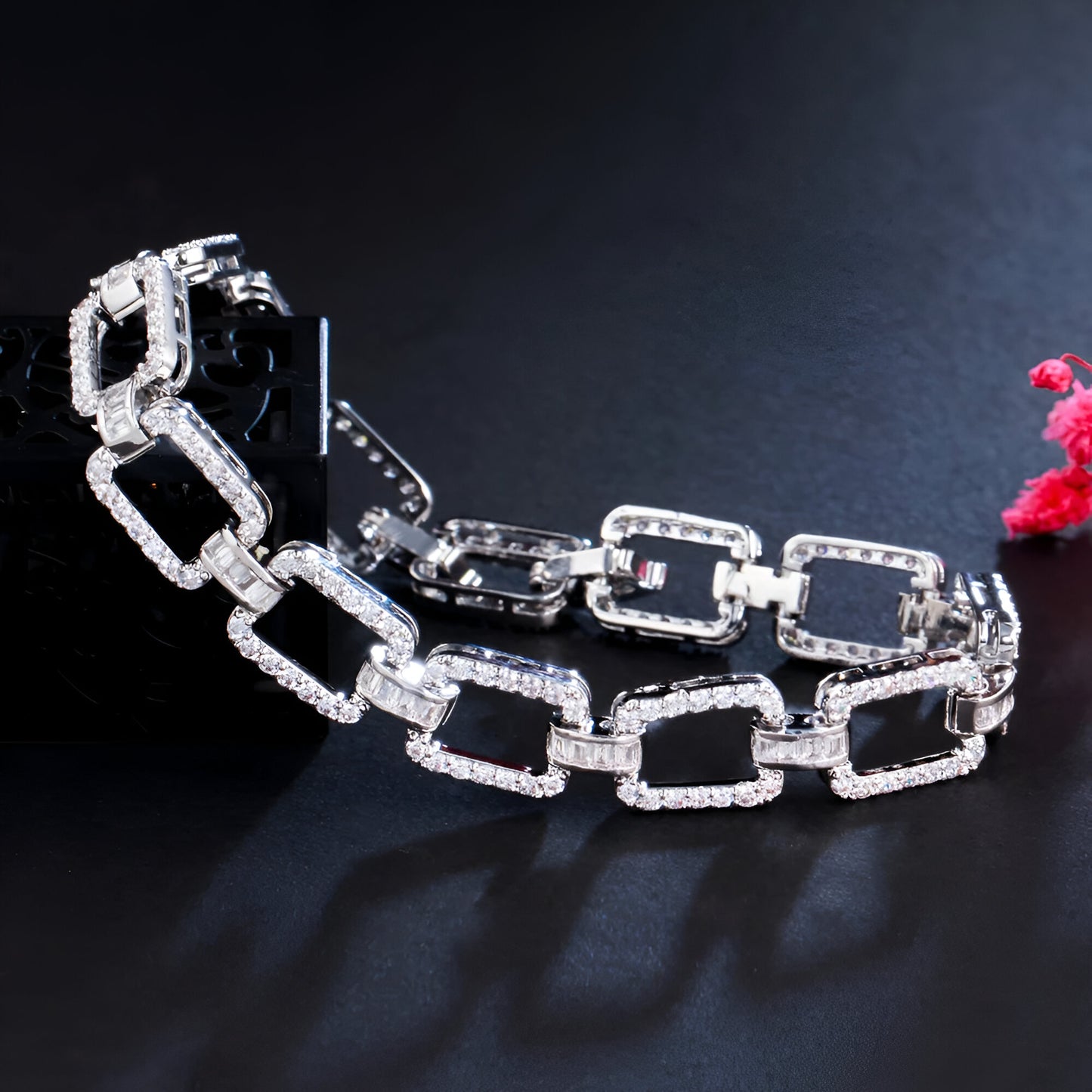 Bling Micro Pave Chain Bracelet - JR NEST