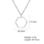 Simple Hexagon Pendant Gift Necklace