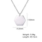 Simple Hexagon Pendant Gift Necklace