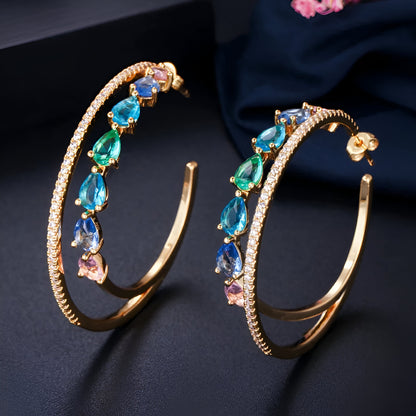 Double Circle Rainbow Earring - JR NEST