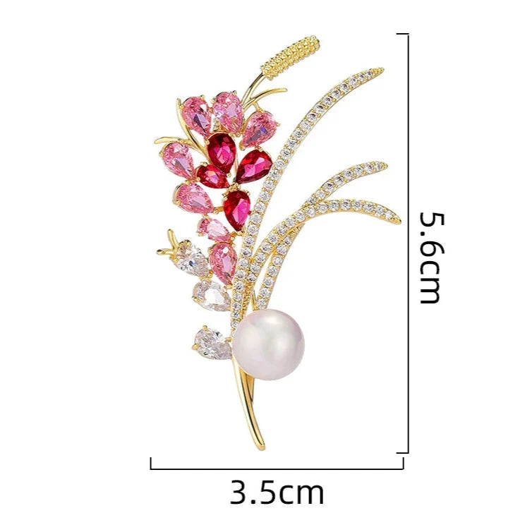 Safflower Bouquet Corset Brooch