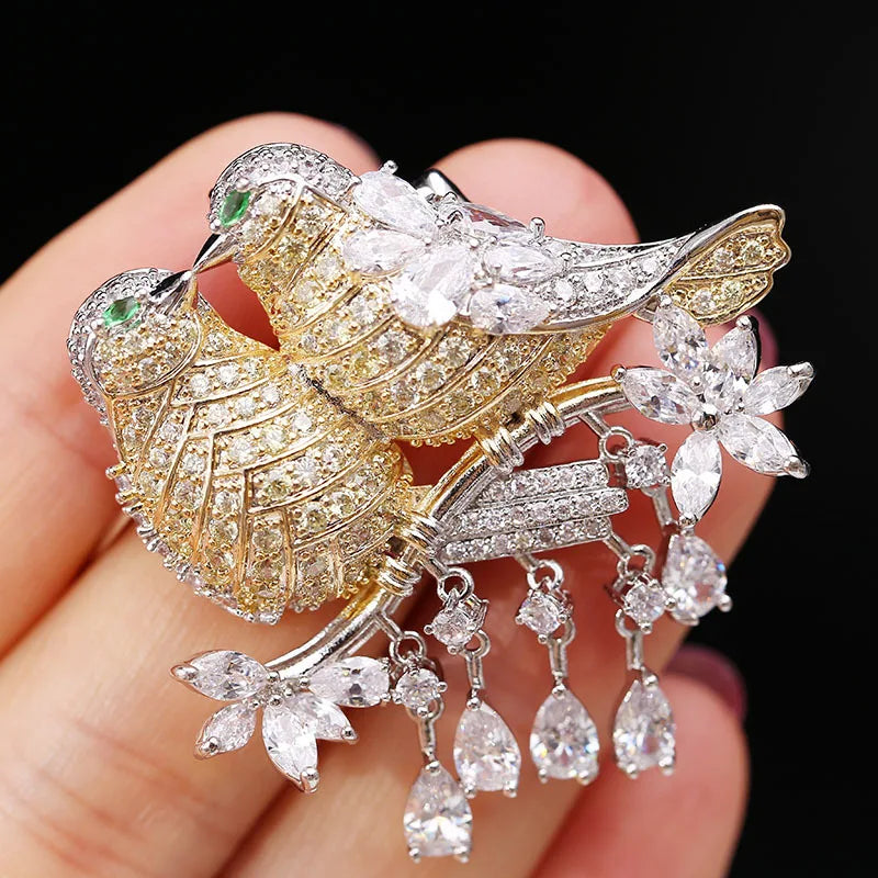 Bird Design Micro Brooch