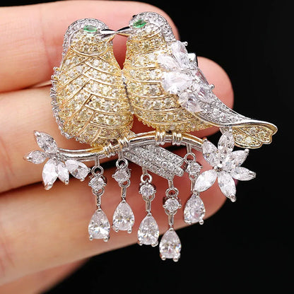 Bird Design Micro Brooch