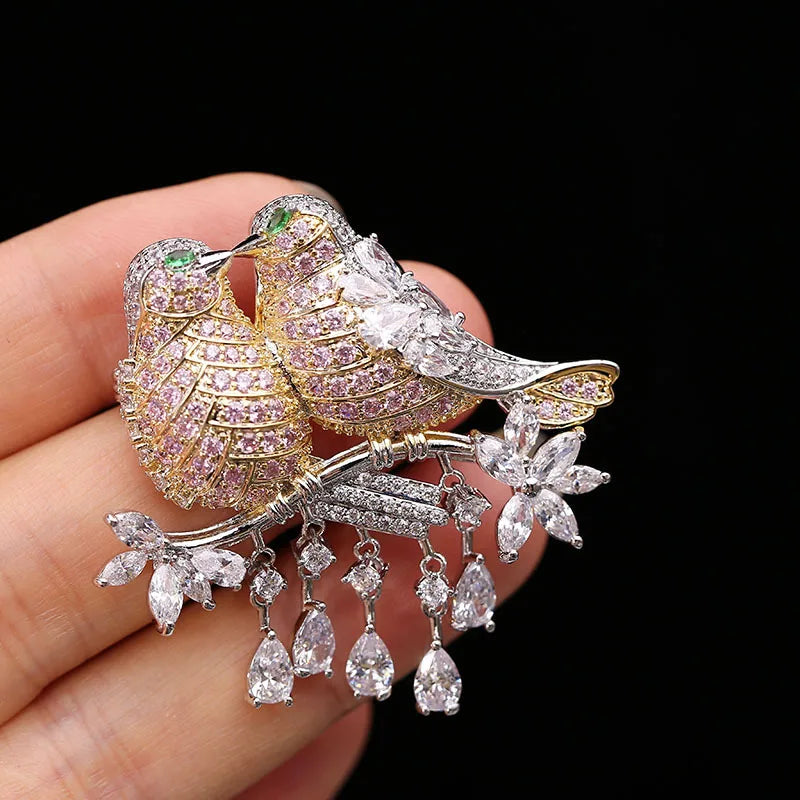 Bird Design Micro Brooch