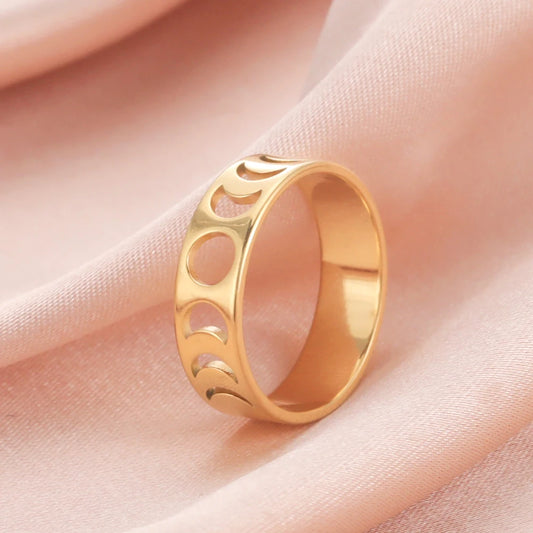 Crescent Moon Phase Ring