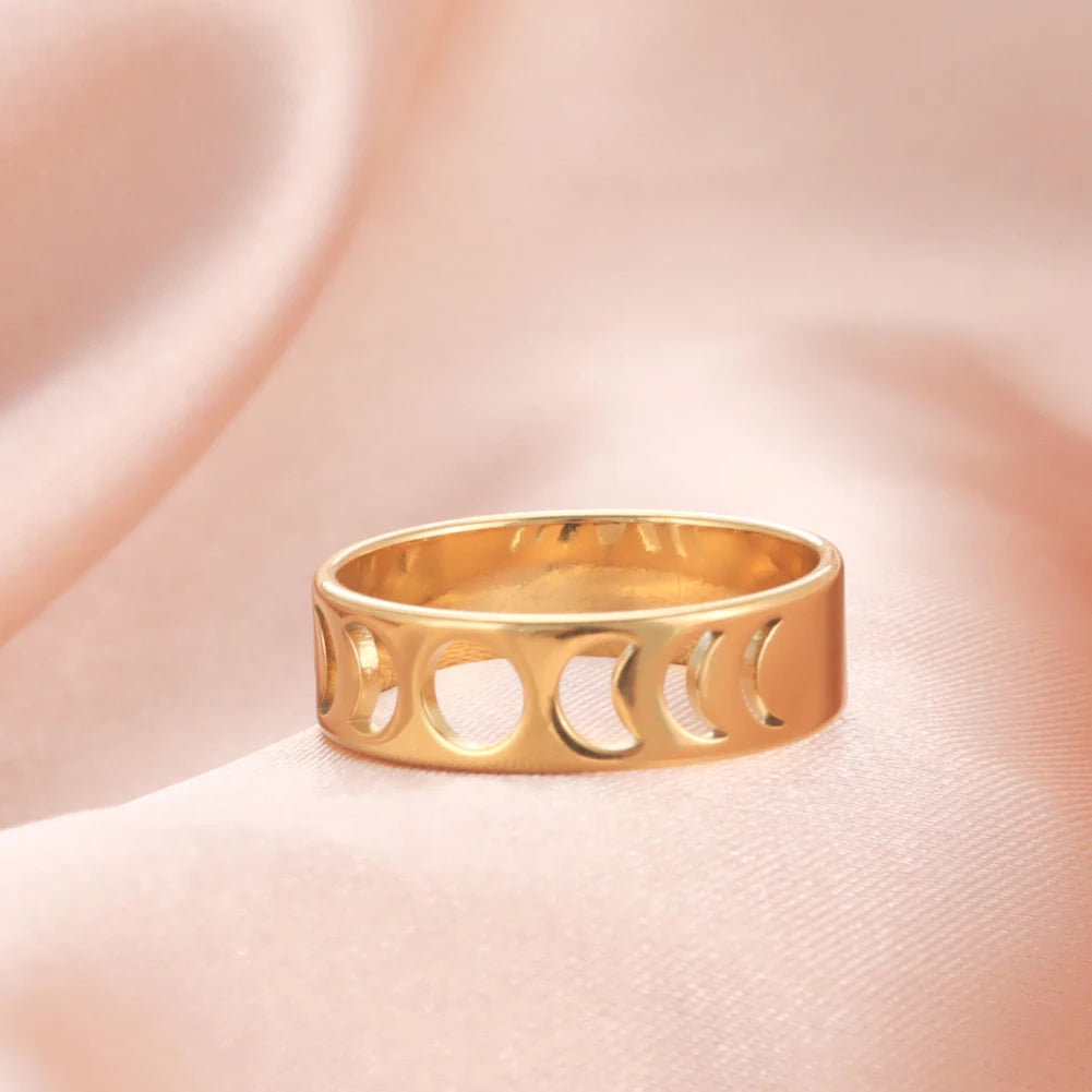 Crescent Moon Phase Ring