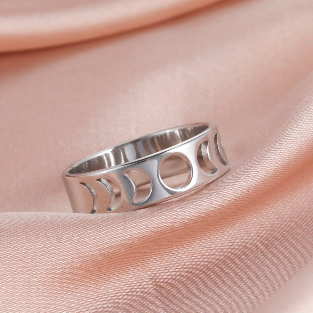 Crescent Moon Phase Ring