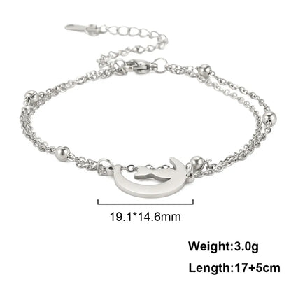 Stainless Steel Cat Charm Bracelets