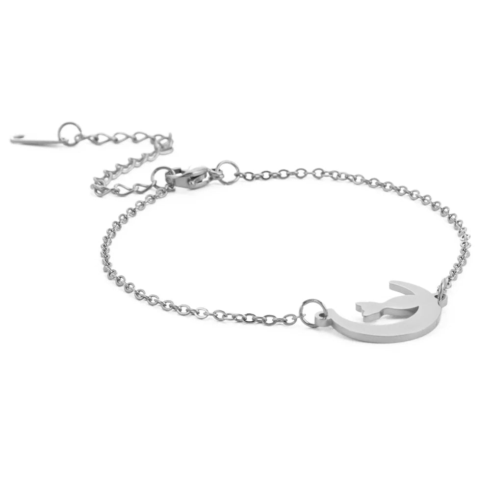 Stainless Steel Cat Charm Bracelets