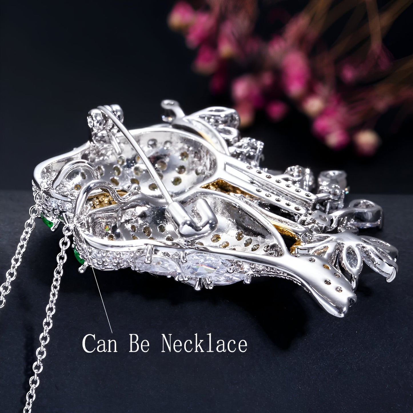 Stunning CZ Brooch Pin