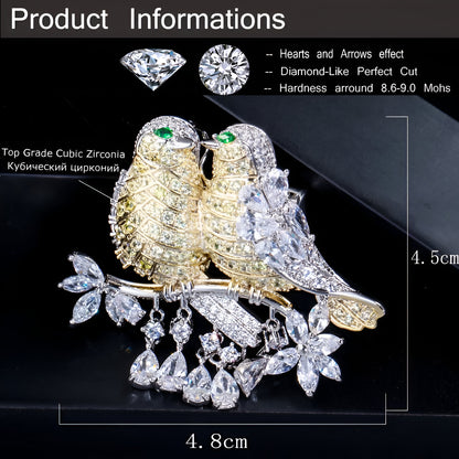 Stunning CZ Brooch Pin