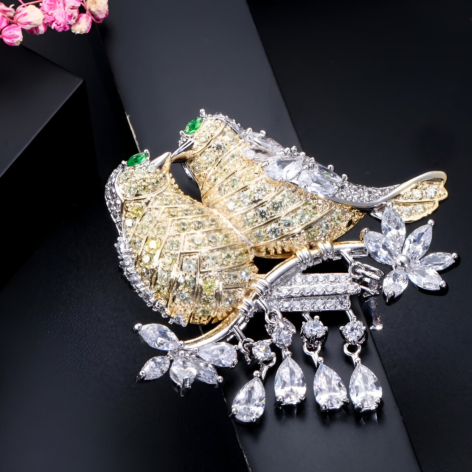 Stunning CZ Brooch Pin