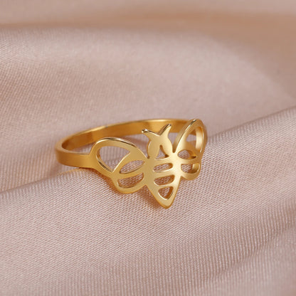 Insect Bee Jewelry - Gold Ring