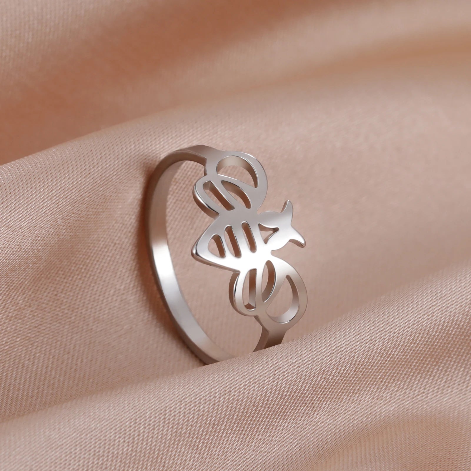 Insect Bee Jewelry - Gold Ring