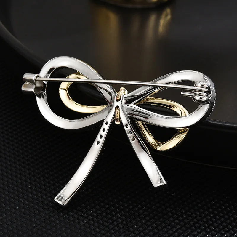 Two-Color Bow Brooch