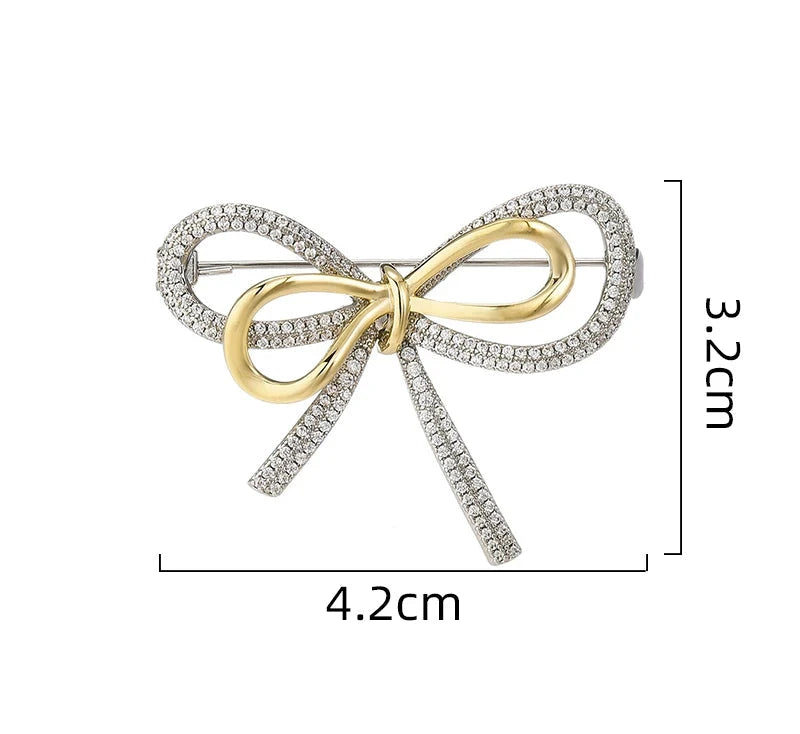 Two-Color Bow Brooch