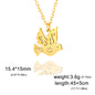 Gold Pigeon Pendant Necklace