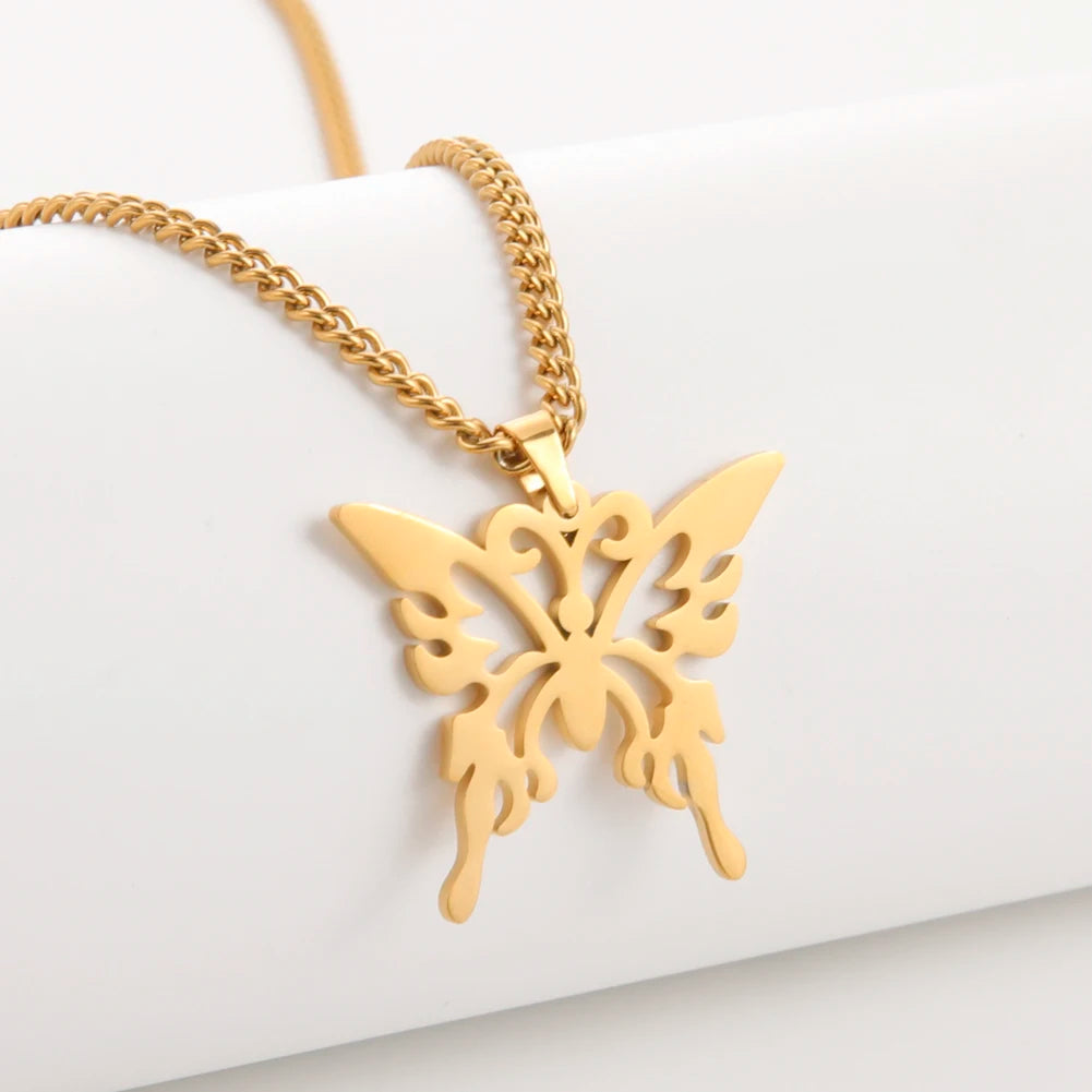 Butterfly Pendant Necklace 